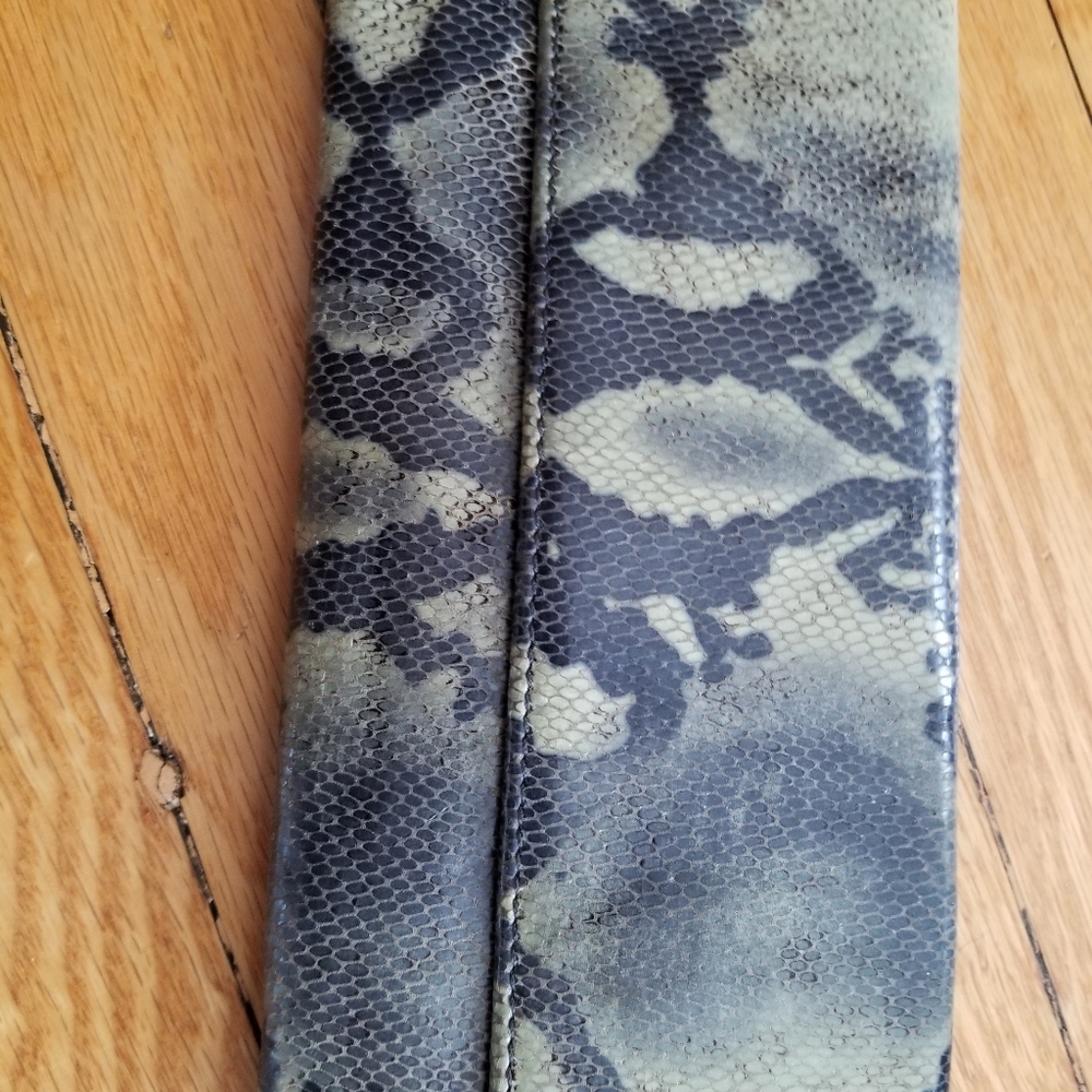 Hobo snakeskin print leather wallet